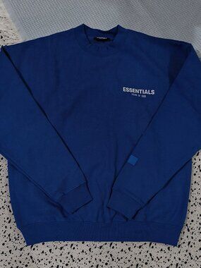 Fear of God Blue Crew Neck Sweatshirt